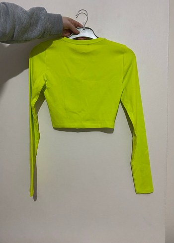 Sarı Mini Uzun Kollu Kadın Bluz - Görsel 2