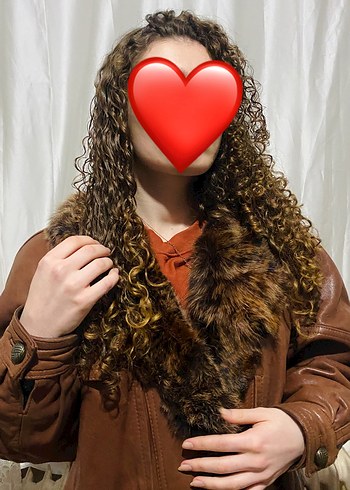 Kahverengi Leopar Desenli Kürklü Deri Ceket - Görsel 2