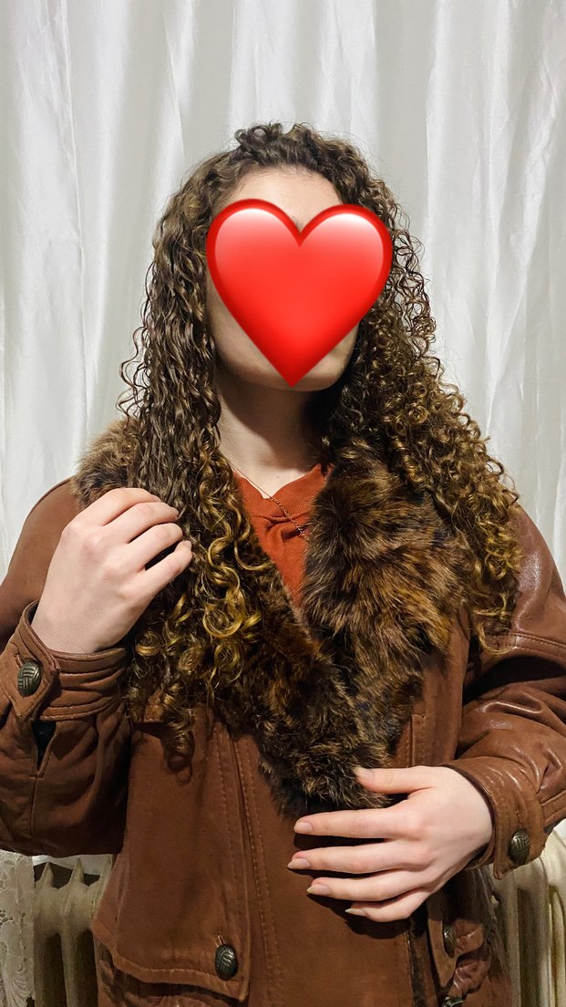 Kahverengi Leopar Desenli Kürklü Deri Ceket - Görsel 2