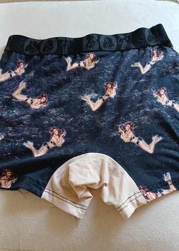 Lacivert Baskılı kadin Boxer