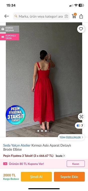 Trendyol & Milla Kırmızı elbise