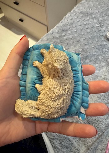 Gri Kedi Figürlü Dekoratif Aksesuar - Görsel 2