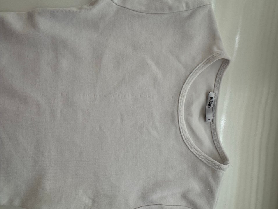 Kısa Kollu Beyaz Basic Kadın Tişört - Görsel 2