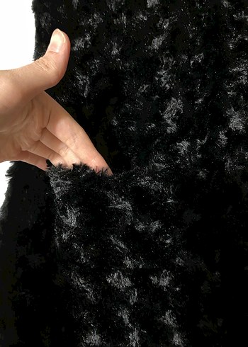 Kürk Detaylı Siyah Kadın Yelek - Görsel 3