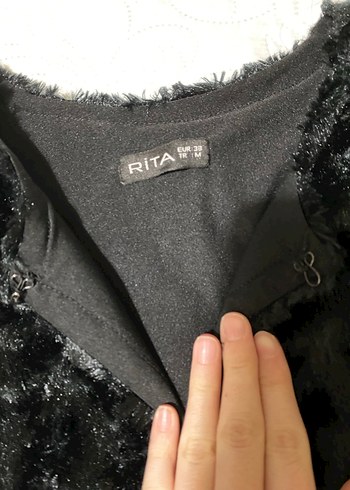 Kürk Detaylı Siyah Kadın Yelek - Görsel 4