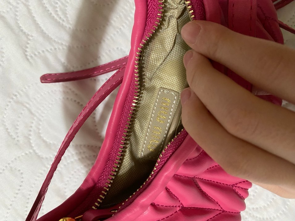 Miu miu Pembe Fermuarlı Kadın El Çantası - Görsel 3