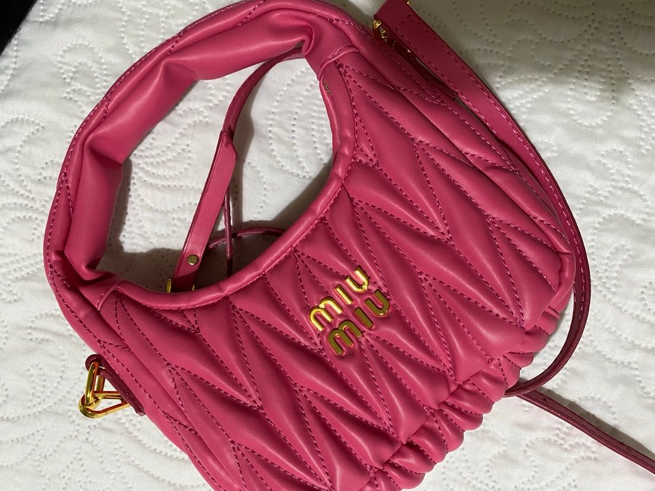 Miu miu Pembe Fermuarlı Kadın El Çantası - Görsel 5