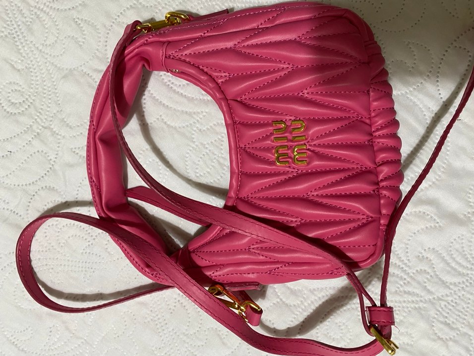 Miu miu Pembe Fermuarlı Kadın El Çantası - Görsel 2