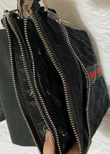 Siyah Gucci Omuz Çantası - Görsel 3