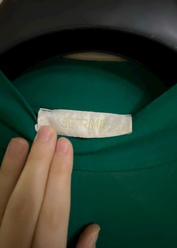 Uzun Kollu Yeşil Salaş Tunik - Görsel 3