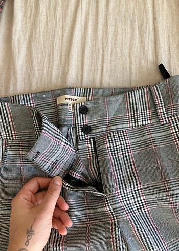 Kadın Gri Midi Kumaş Pantolon - Görsel 2