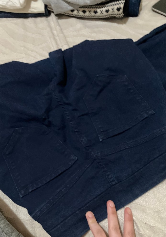 Lacivert Kadın Midi Kot Pantolon - Görsel 3