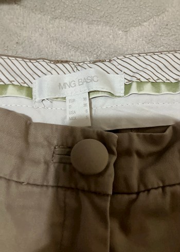 Bej Kadın Rahat Kumaş Pantolon - Görsel 2