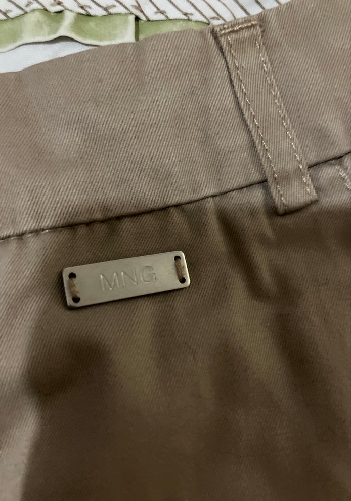 Bej Kadın Rahat Kumaş Pantolon - Görsel 3