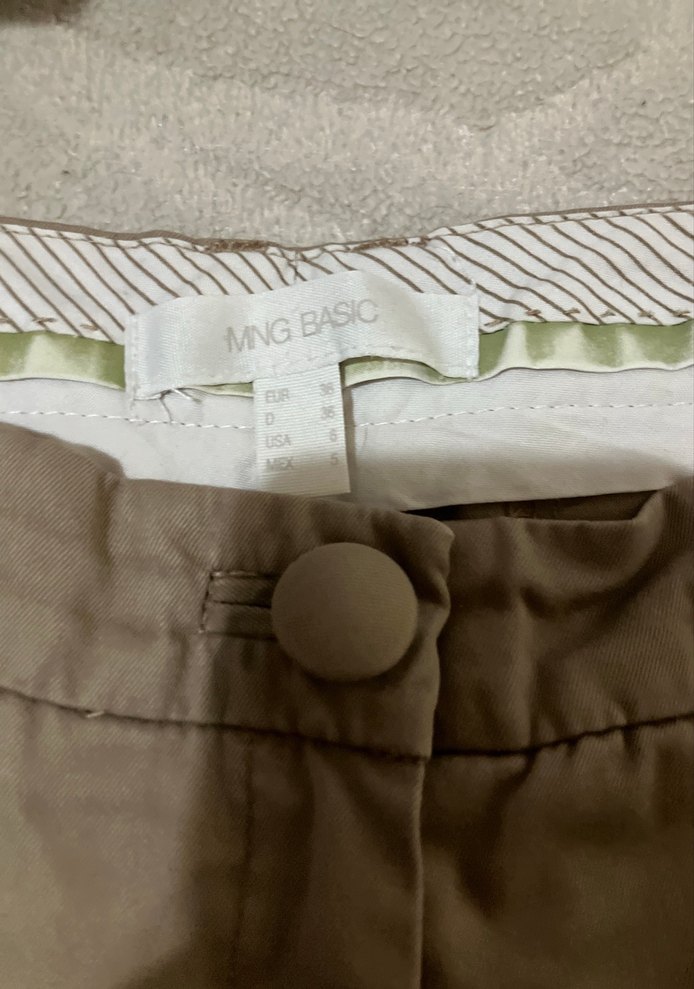 Bej Kadın Rahat Kumaş Pantolon - Görsel 2