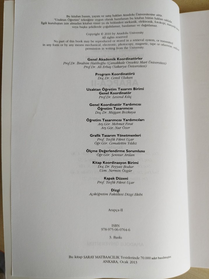 AÖF Arapça-II Ders Kitabı - Görsel 3