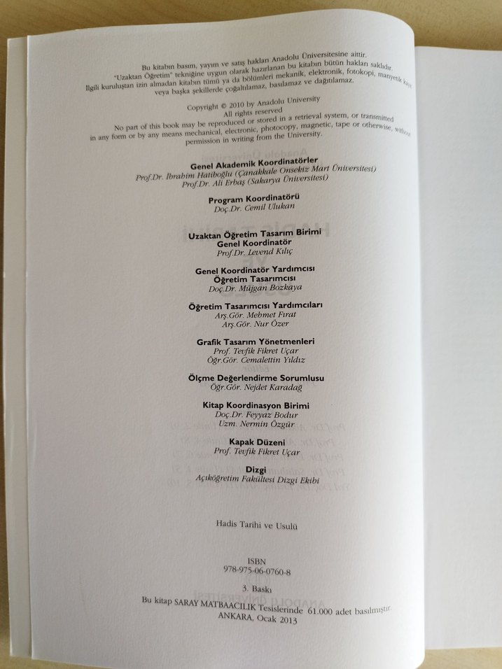 AÖF Hadis Tarihi ve Usulü Kitabı - Görsel 3