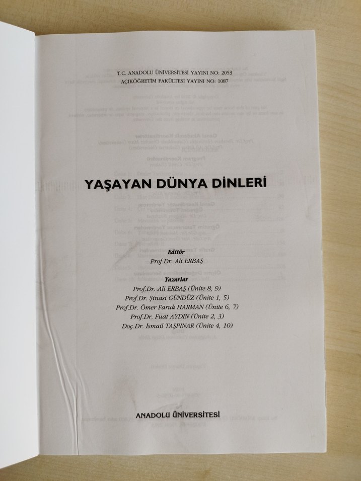 AÖF Yaşayan Dünya Dinleri Kitabı - Görsel 2