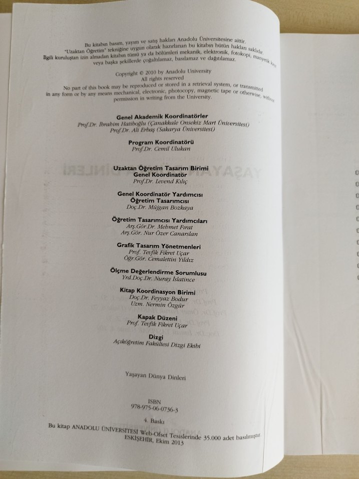 AÖF Yaşayan Dünya Dinleri Kitabı - Görsel 3