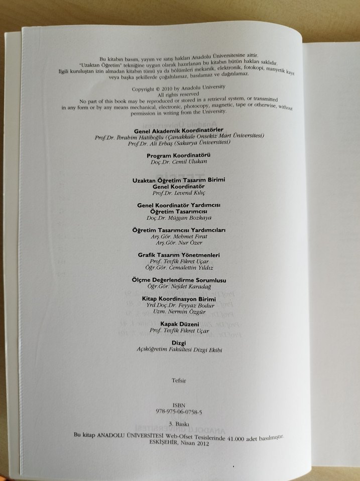 AÖF Tefsir, Ders Kitabı - Görsel 3