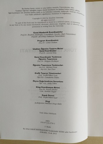 AÖF Türk İslam Edebiyatı Kitabı - Görsel 3