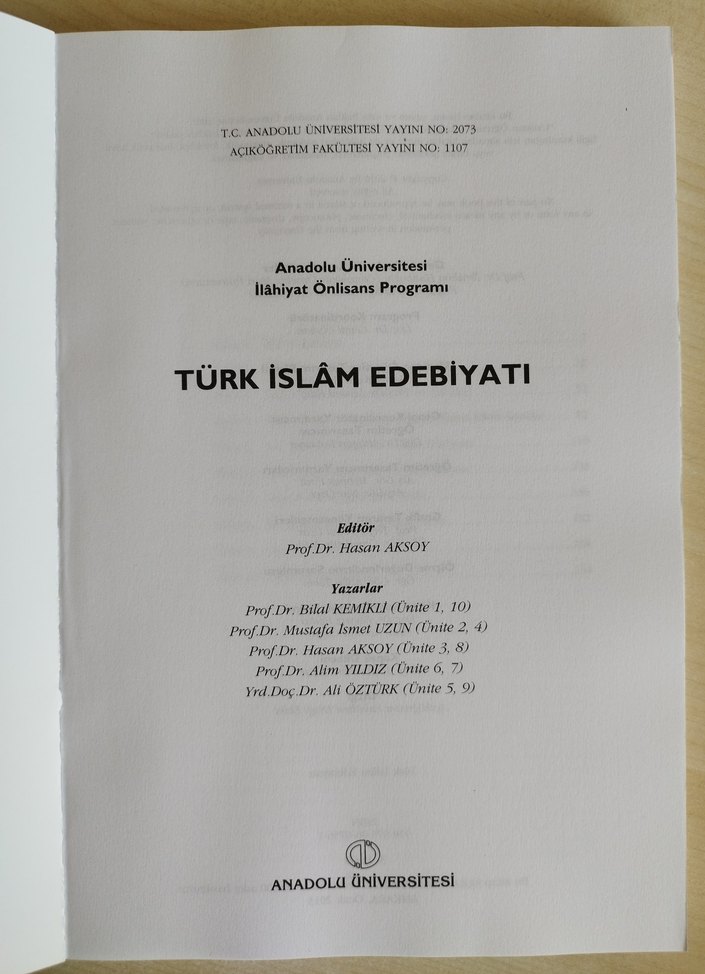 AÖF Türk İslam Edebiyatı Kitabı - Görsel 2