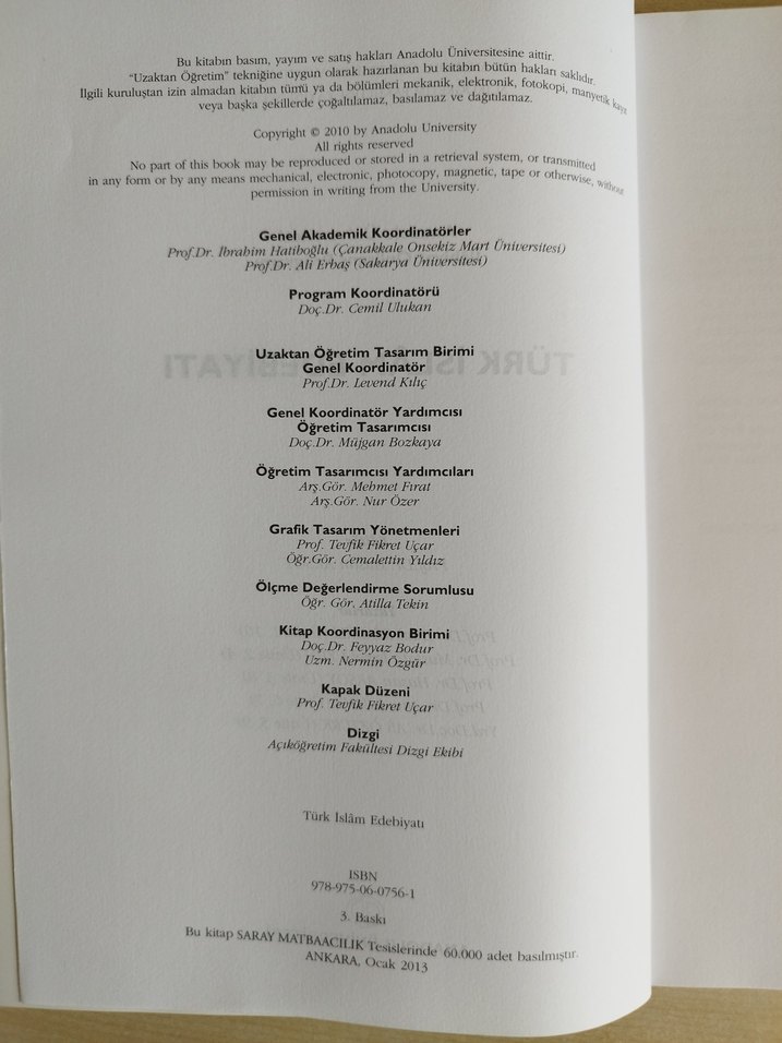 AÖF Türk İslam Edebiyatı Kitabı - Görsel 3