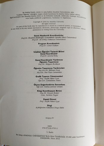 AÖF Arapça-IV Ders Kitabı - Görsel 3