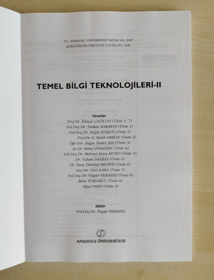 Temel Bilgi Teknolojileri-II Ders Kitabı - Görsel 2