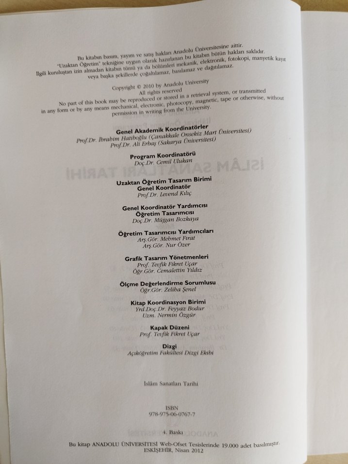 AÖF İslâm Sanatları Tarihi - Görsel 3