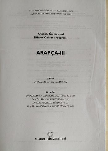 AÖF Arapça Kitap Seti I-IV (4 kitap) - Görsel 14