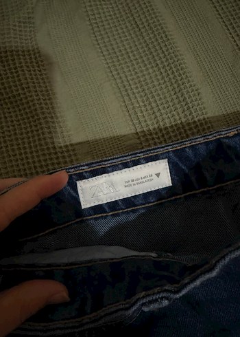 38 Beden mavi Renk Yüksek Bel mom jean zara