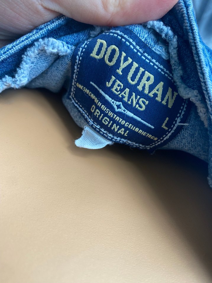 Mavi Denim Mini Tulum, V Yaka, Fermuarlı - Görsel 3