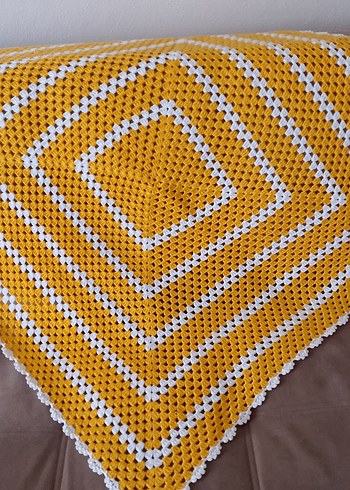 Çok Renkli Pastel Örgü Çocuk Battaniyesi - Görsel 3