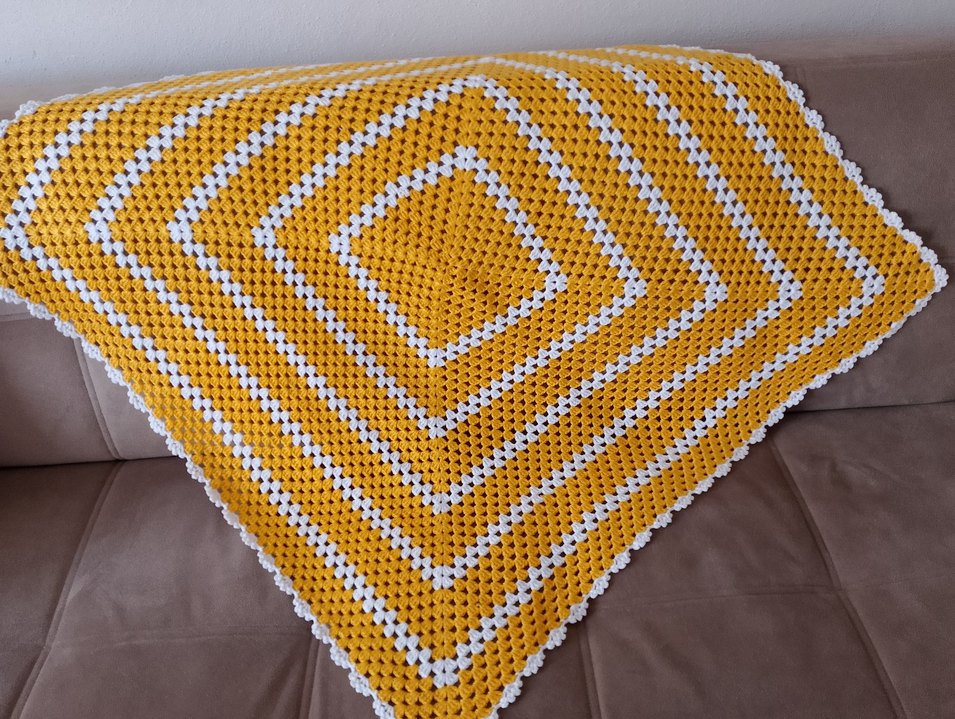 Çok Renkli Pastel Örgü Çocuk Battaniyesi - Görsel 3