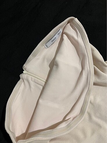 mango straplez mini elbise - Görsel 2