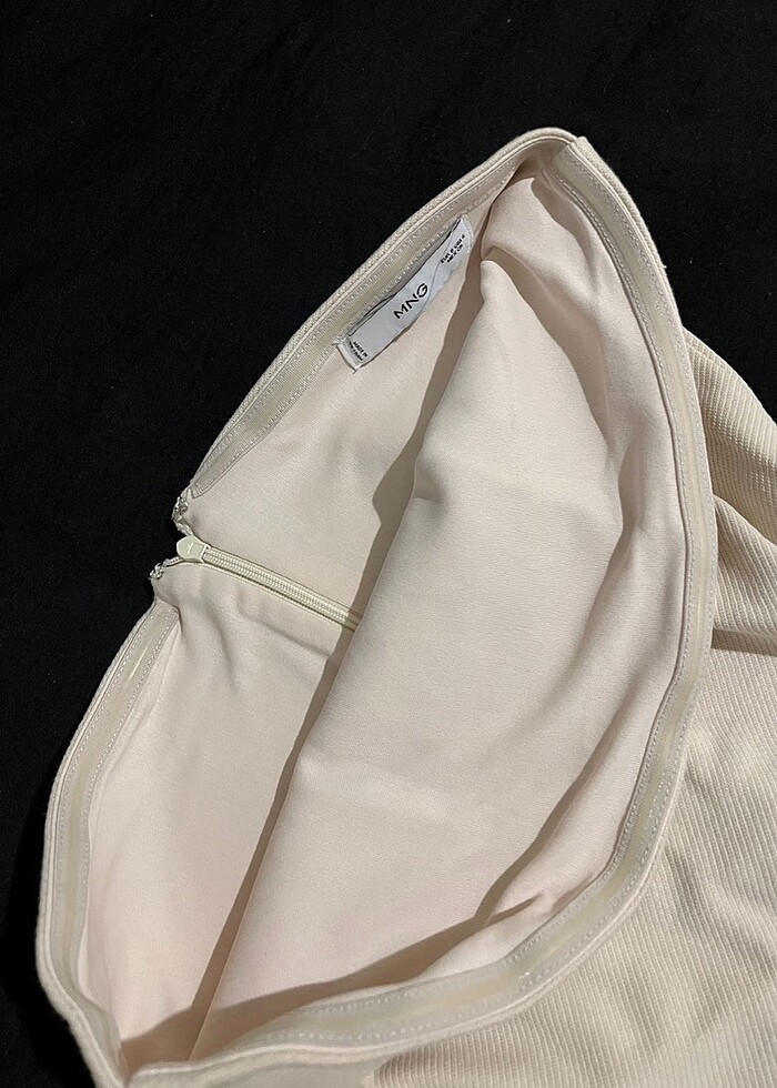 mango straplez mini elbise - Görsel 2