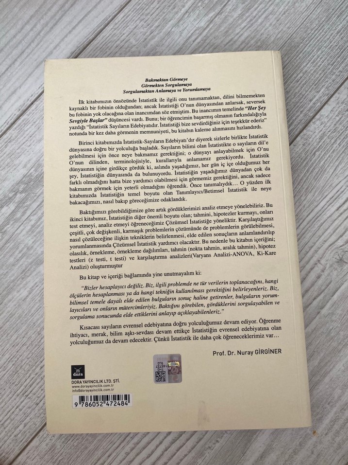 Çözümsel İstatistik Sayıların Edebiyatı Kitabı - Görsel 2