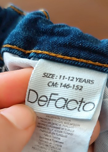 11-12 Yaş Beden Erkek Çocuk Mavi Denim Pantolon