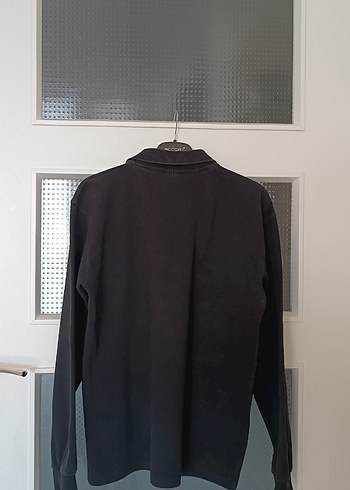 Erkek Siyah Uzun Kollu Polo Tişört - Görsel 4