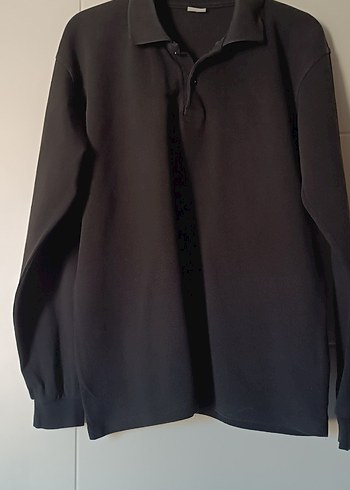 Erkek Siyah Uzun Kollu Polo Tişört - Görsel 5