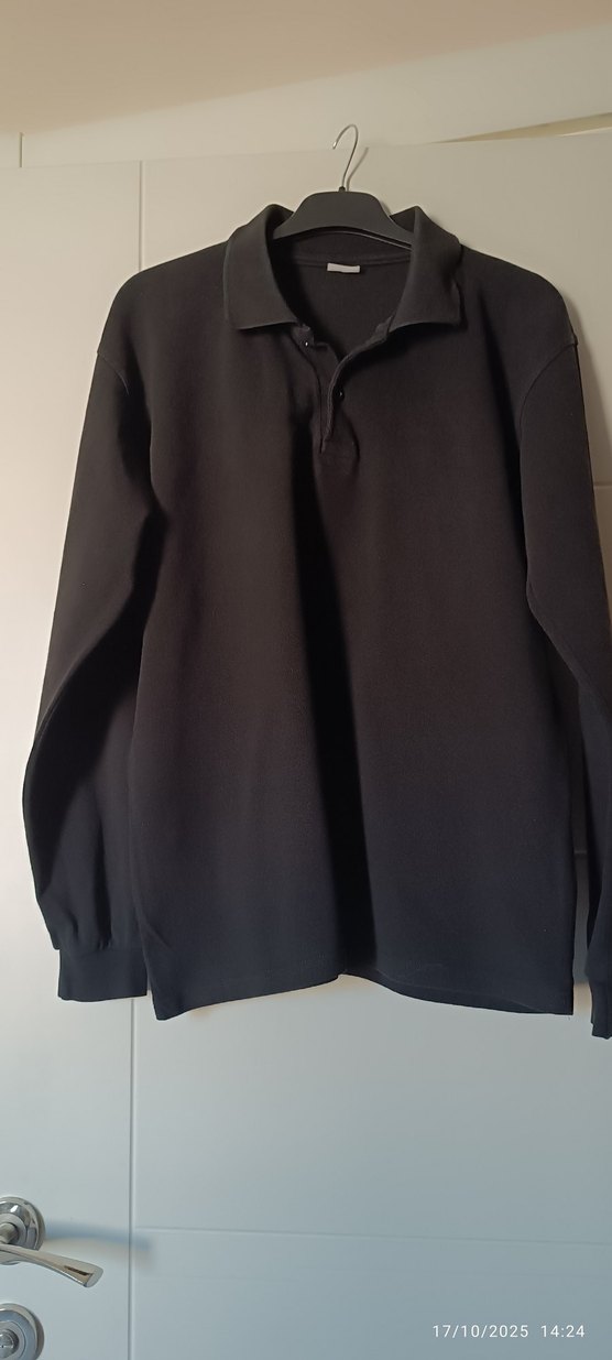 Erkek Siyah Uzun Kollu Polo Tişört - Görsel 5