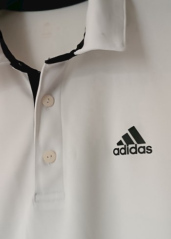 Beyaz Adidas Erkek Polo Tişört - Görsel 7