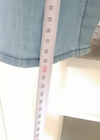 l Beden mavi Renk uzun Denim tunik