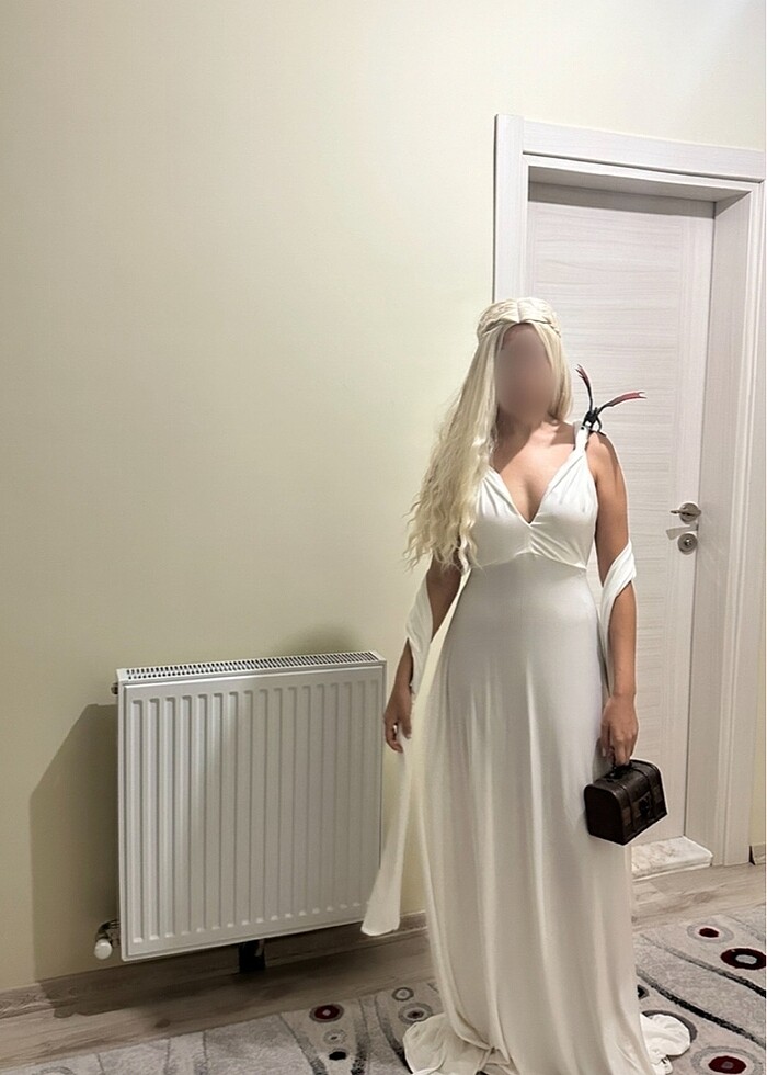 Khalesi khaleesi kalesi game of thorens kostüm cosplay Halloween - Görsel 2