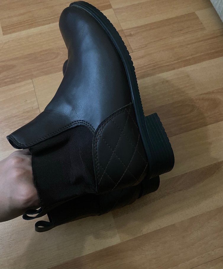 Kahverengi Deri Kadın Botu Blok Topuklu - Görsel 2