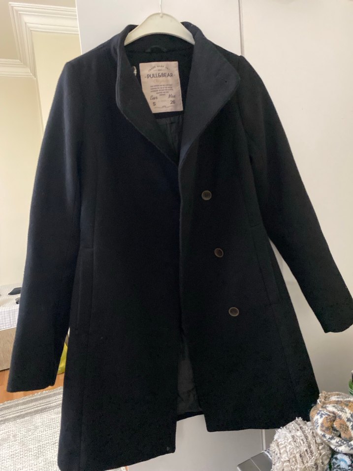 Siyah Düğmeli Erkek Kaban - Görsel 2