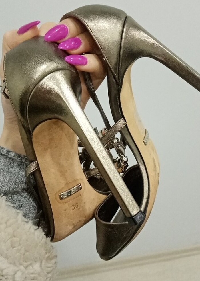 Gucci topuklu ayakkabı  - Görsel 5
