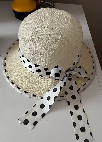 8-12 Yaş, 23 cm Beden Kız çocuk hasır şapka