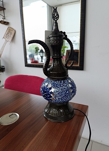 Mozaik ışıklı ibrik şeklinde süs eşyası 